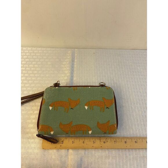 Nwot unionbay wallet green wristlet foxes - Picture 2 of 4